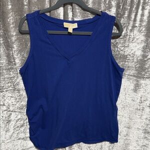 Michael Kors Royal Blue V-Neck Tank Top